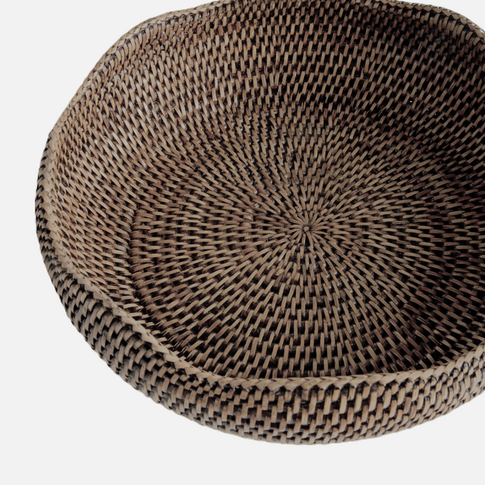 Burma Rattan Footed Bowl - 13 Hub Lane   |  Rattan Bowls