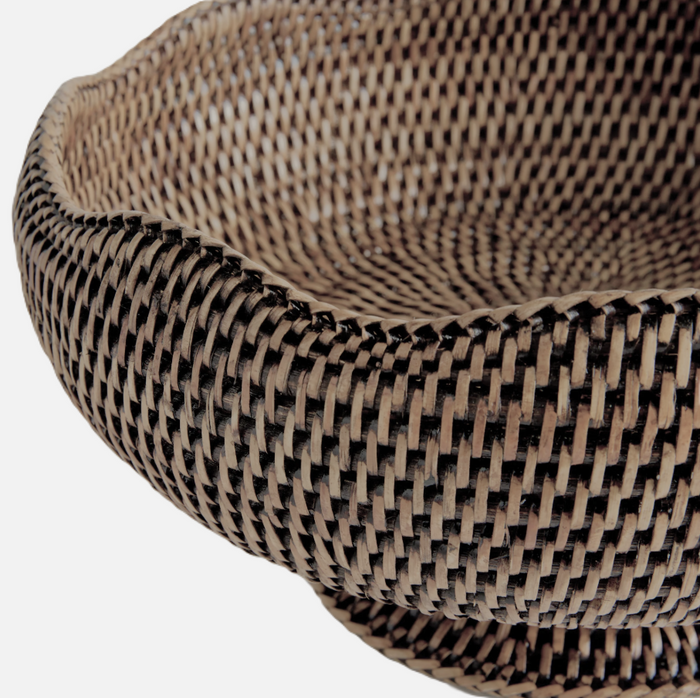 Burma Rattan Footed Bowl - 13 Hub Lane   |  Rattan Bowls