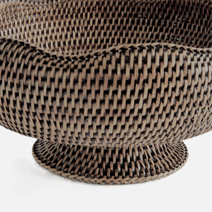 Burma Rattan Footed Bowl - 13 Hub Lane   |  Rattan Bowls
