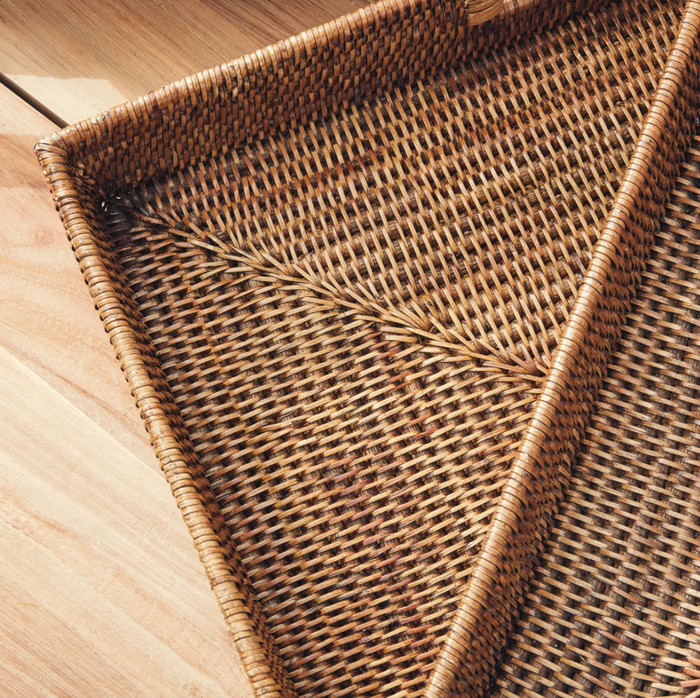 Burma Rattan Ottoman Serving Tray - 13 Hub Lane   |  Woven Trays