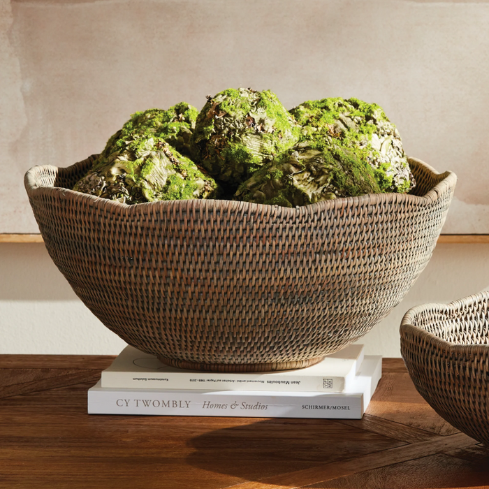 Burma Rattan Scalloped Edge Bowl - 13 Hub Lane   |  Rattan Bowls