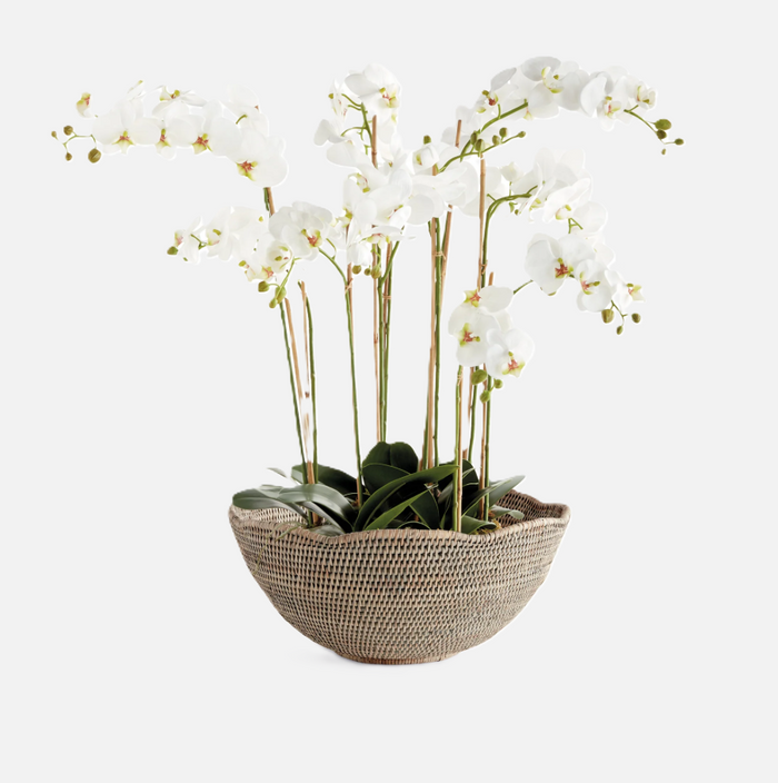 Burma Rattan Scalloped Edge Bowl - 13 Hub Lane   |  Rattan Bowls