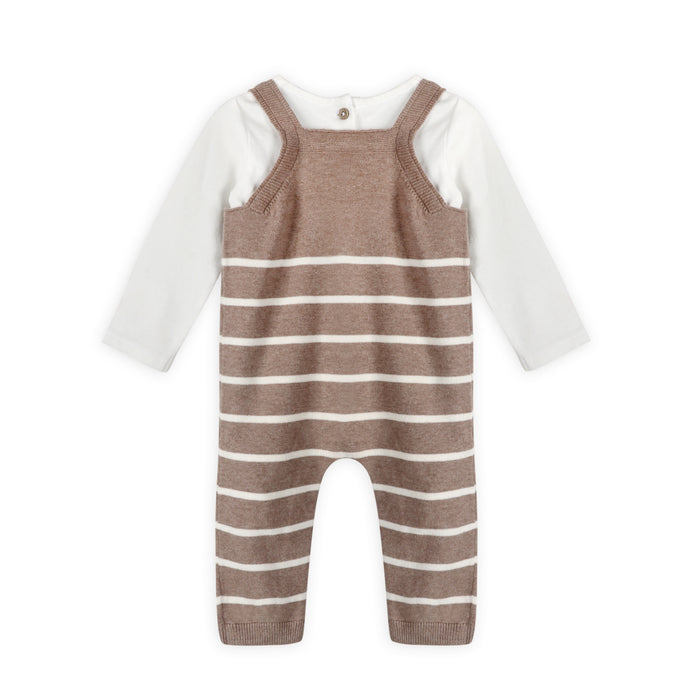 Camper Van Embroidered Baby Knit Overall Back (Organic Cotton)