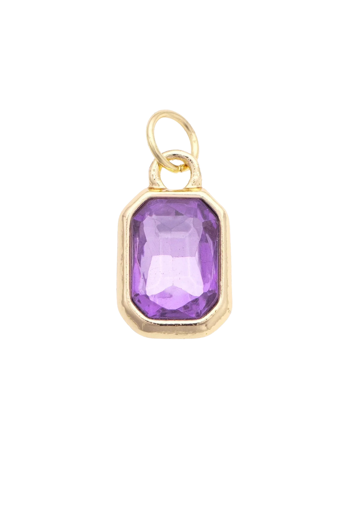 Canvas Style Charms - Emerald Cut Rhinestone