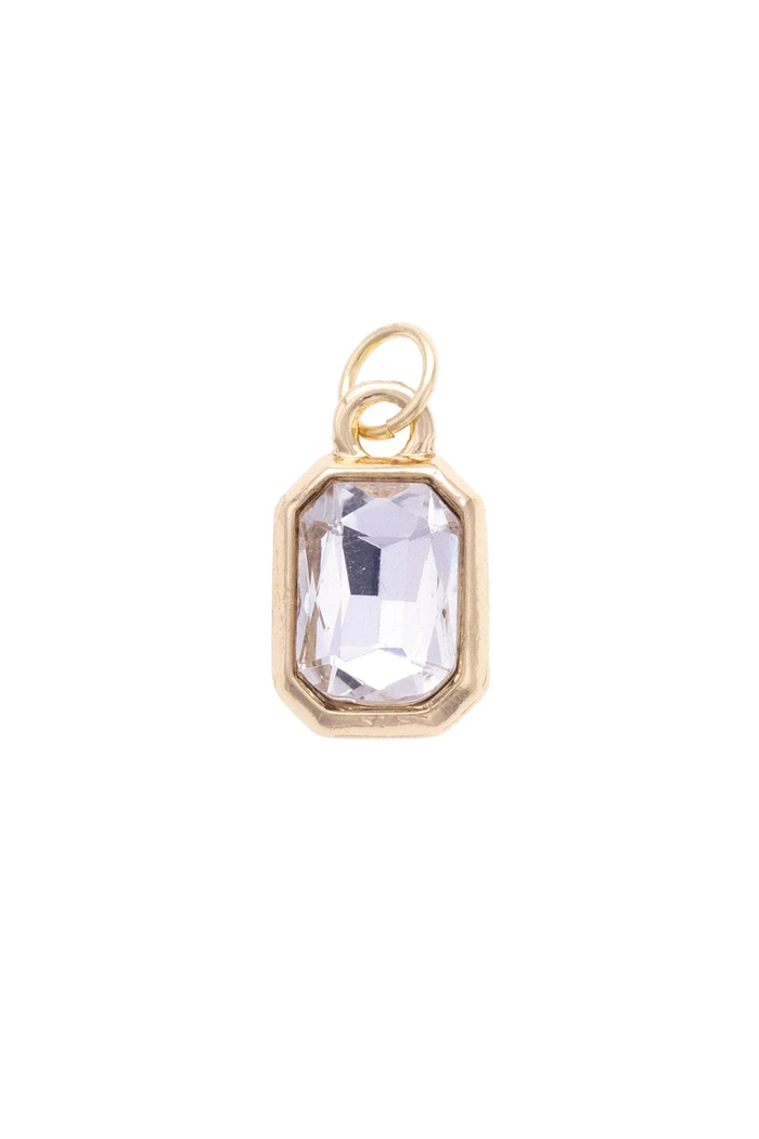 Canvas Style Charms - Emerald Cut Rhinestone