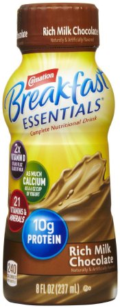 Carnation Breakfast Essentials Oral Supplement Rich Milk Chocolate 8 oz. Bottle Ready to Use, 6 Count 89809378