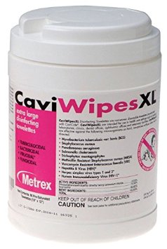 CaviWipes 13-1150 Surface Disinfectant Premoistened Wipes Box of 66