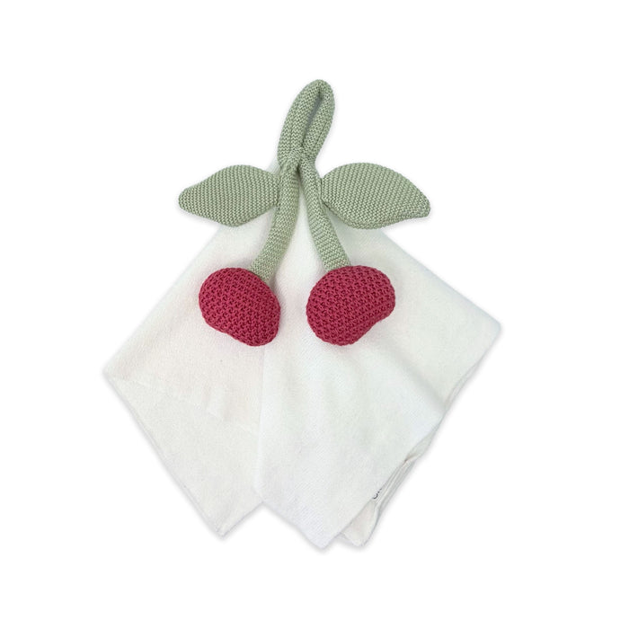Cherry - Organic Baby Lovey Security Blanket Cuddle Cloth