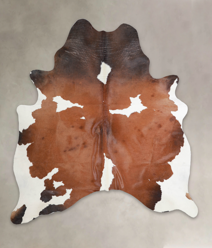 Chocolate and White Cowhide Rug #A26082