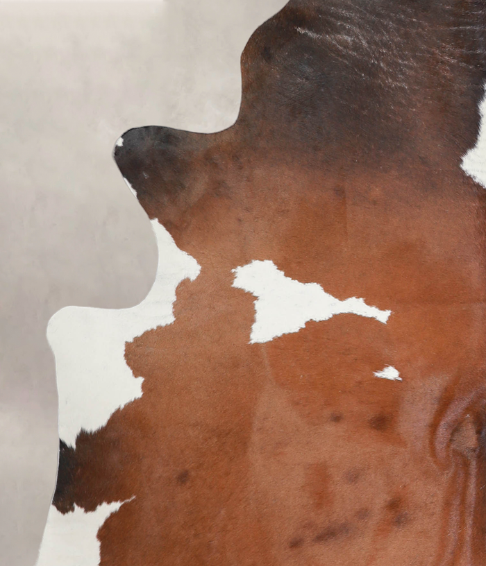 Chocolate and White Cowhide Rug #A26082