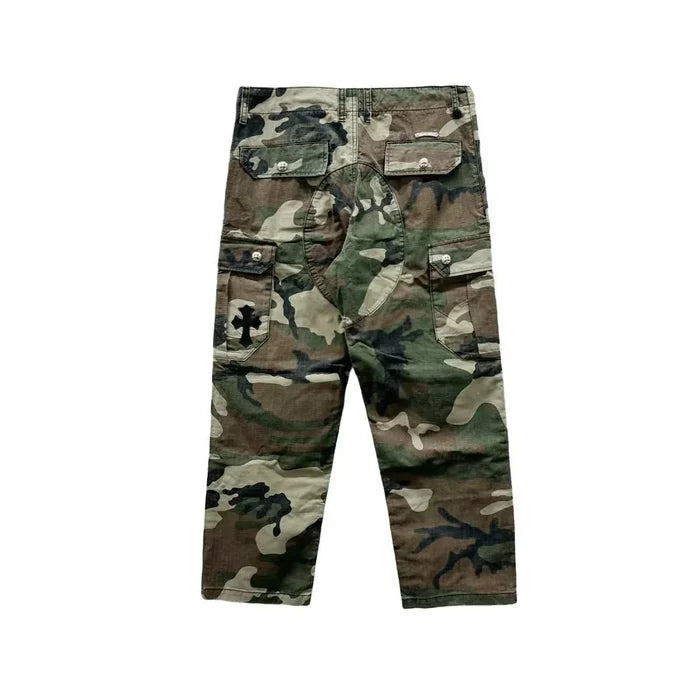 Authentic Chrome Hearts Chrome Heart Cargos Camo – piece front view