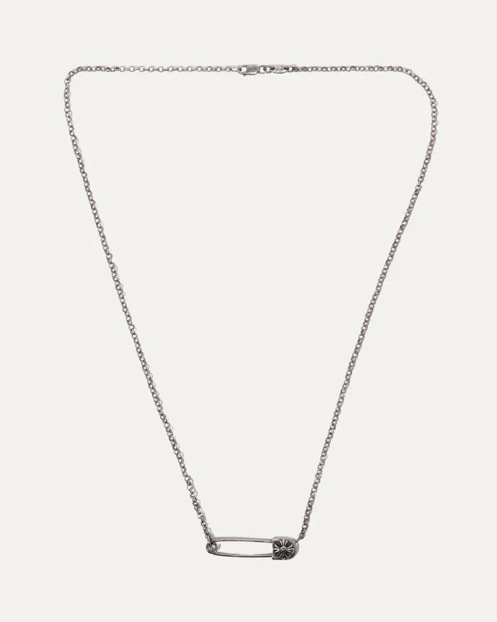Chrome Hearts Safety Pin Necklace – necklace front view