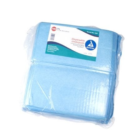 Chux Underpad: 150 Count, Blue, 23" x 36" 29258393