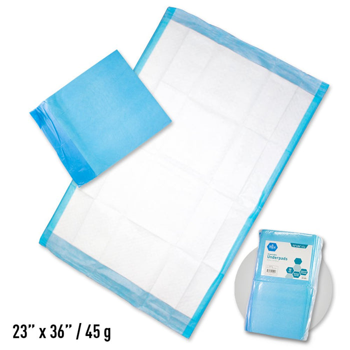 Chux Underpad: 150 Count, Blue, 23" x 36" 29258393