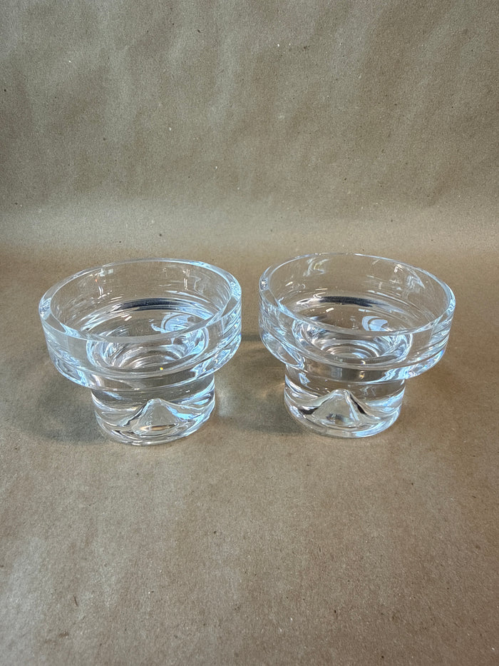 Clear Glass Candle Holders