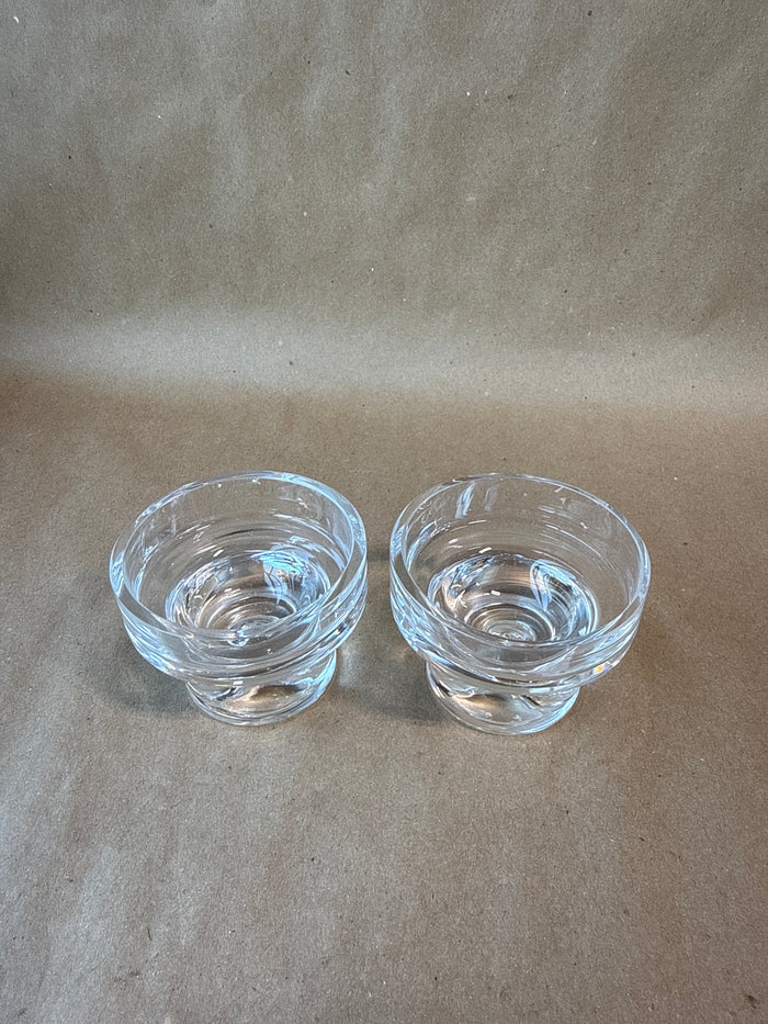 Clear Glass Candle Holders