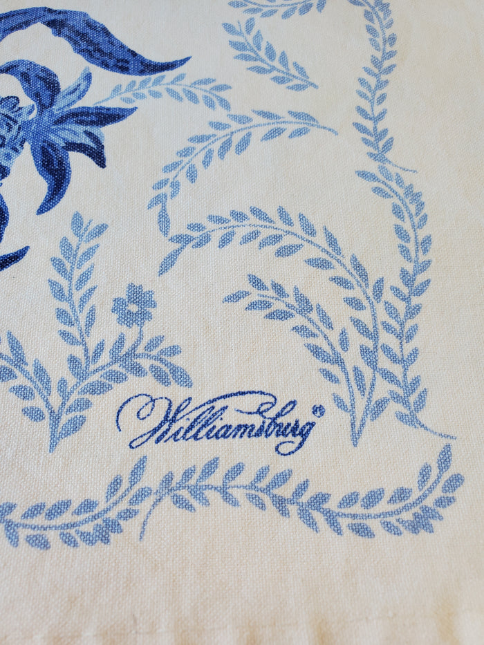 Colonial Williamsburg Blue and White Pineapple Fabric Placemats