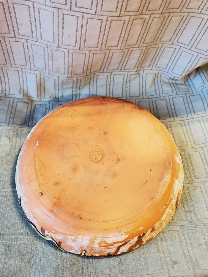 Colonial Williamsburg Restoration Red Slipware Pottery Dish