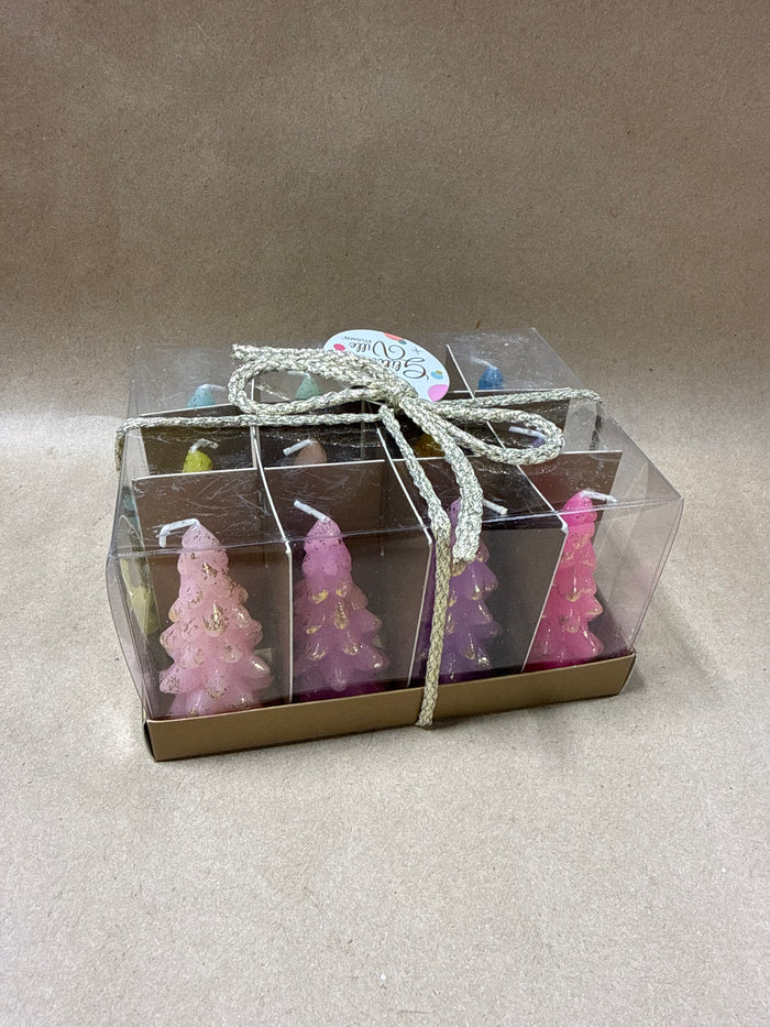 Colored Christmas Tree Candles - 12 Candles - Appears Unused