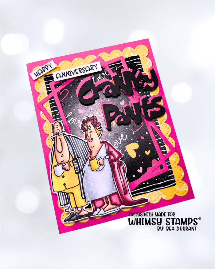 Old Fart Couple Clear Stamps - Whimsy Stamps