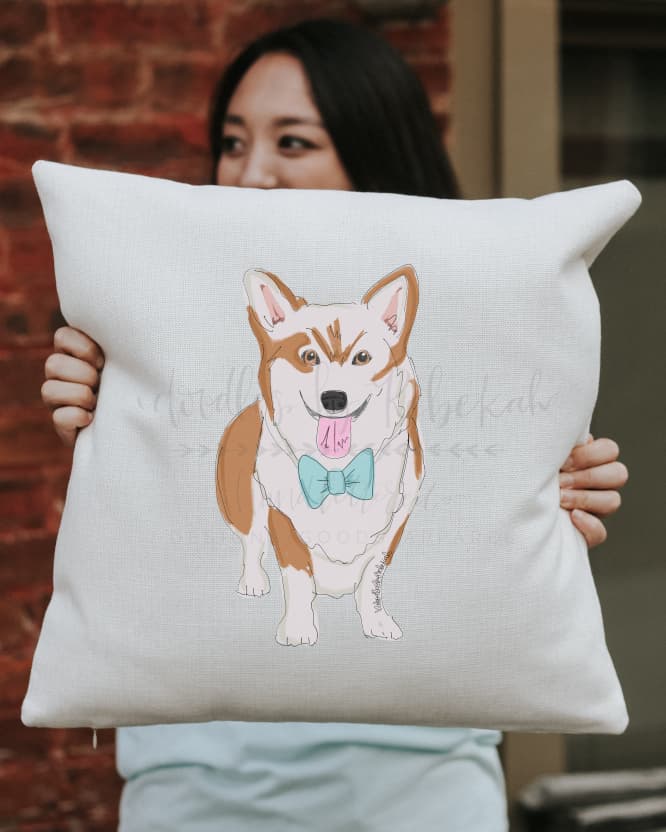 Corgi Square Pillow - Pillow
