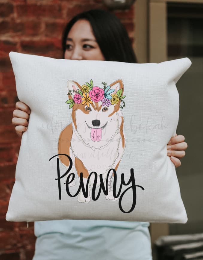 Corgi Square Pillow - Pillow