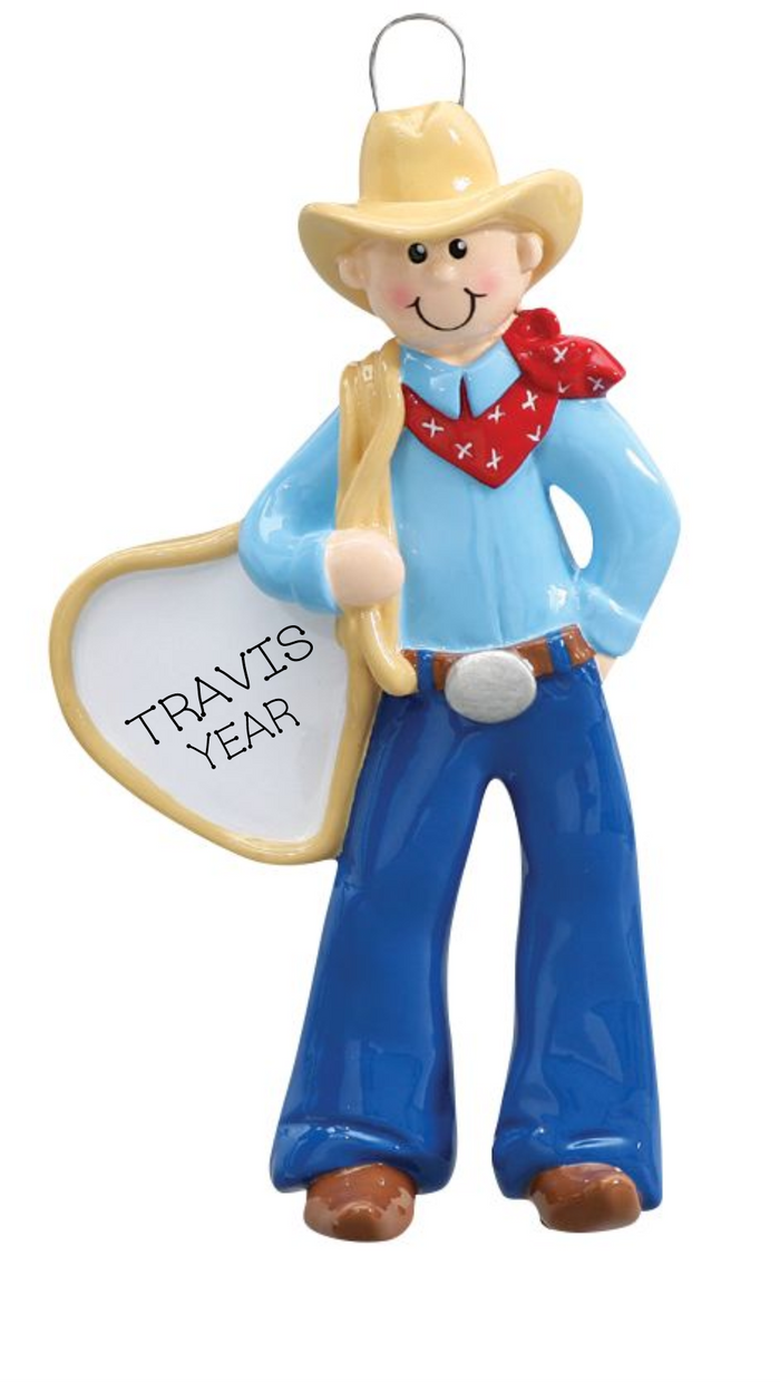 Cowboy- Personalized Ornament