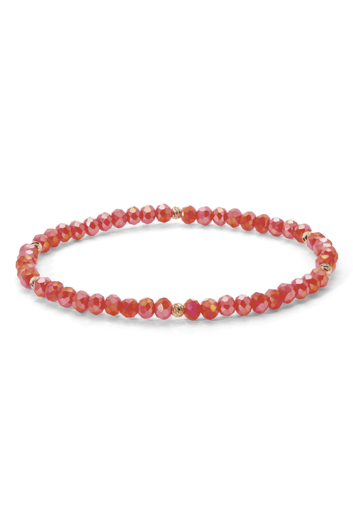 Crystal Bracelet - Bright Coral