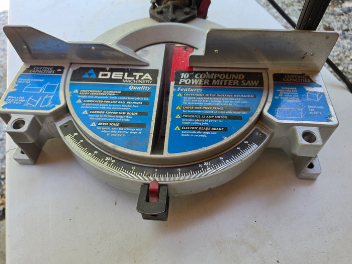 Delta 10" Compound Mitre Saw, Works