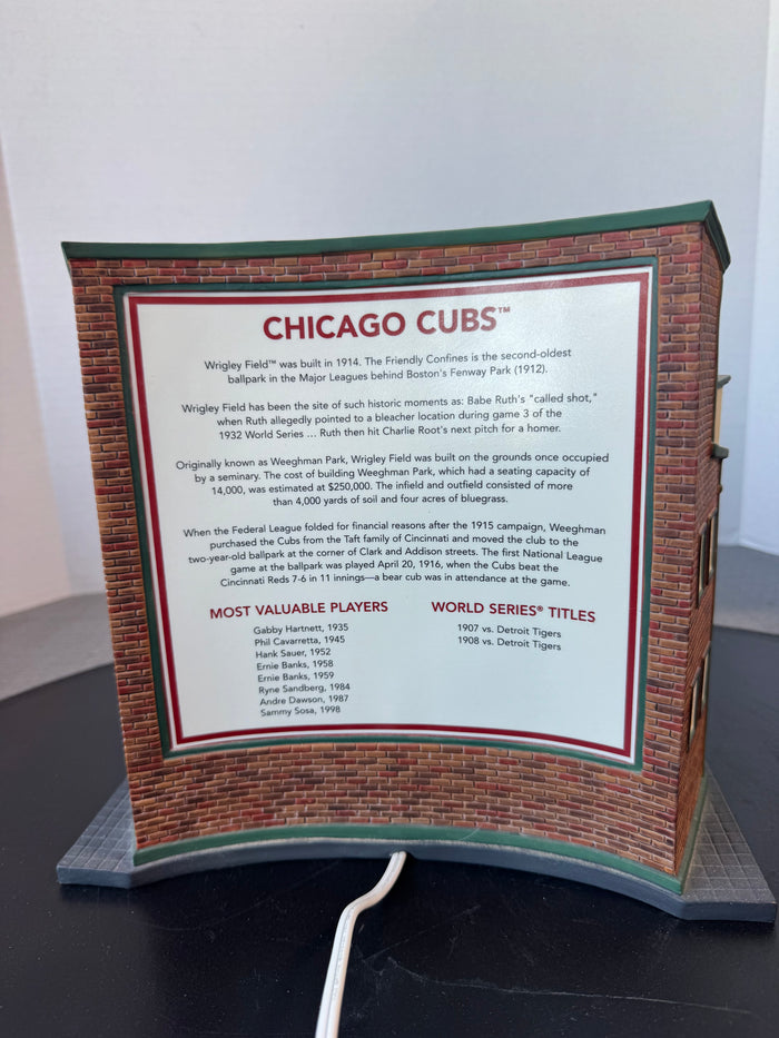 Department 56 Lighted Chicago Cubs Wrigley Field (WORKS)