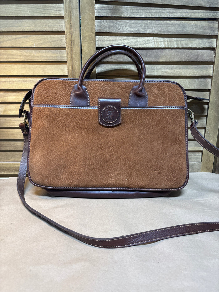 Don Sergio Leather & Suede Briefcase Bag