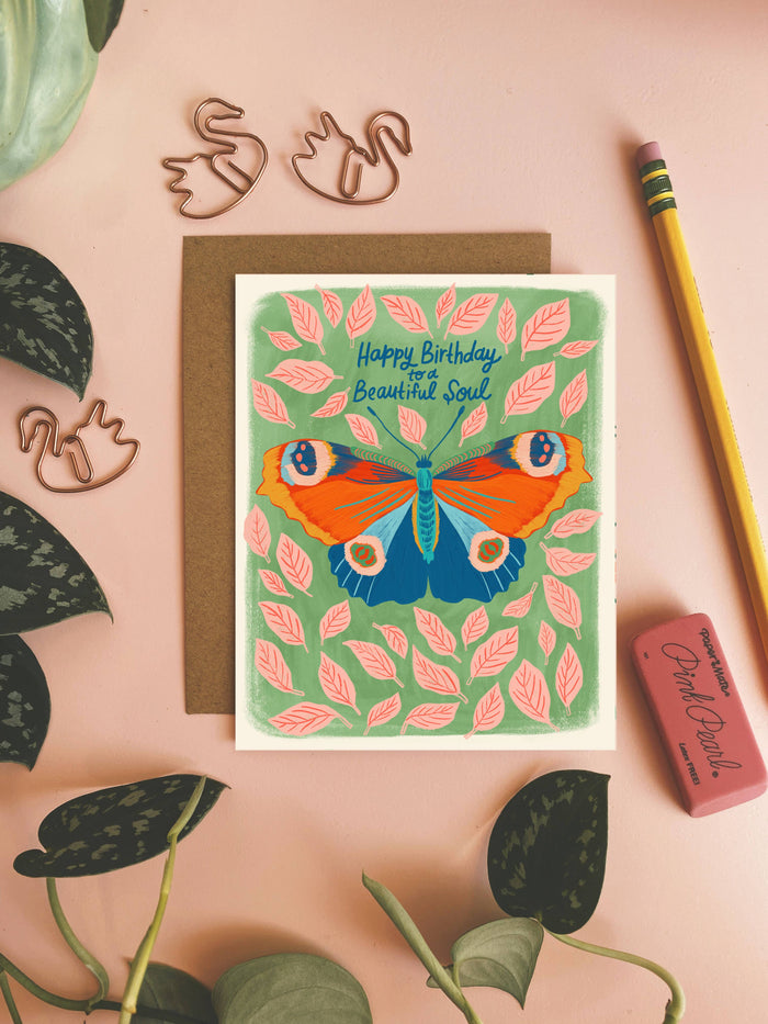 Dream Folk Studio - Happy Birthday to a Beautiful Soul - Greeting Card