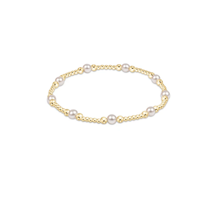 Enewton - Classic Purpose Pattern 4mm Bead Bracelet - Pearl - Findlay Rowe Designs
