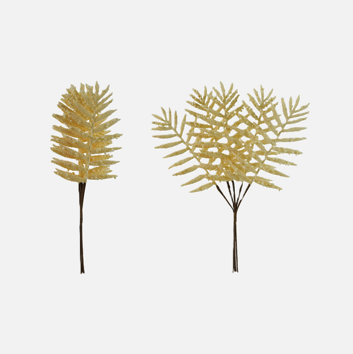 Faux Leaf Pick w/ Beads - 13 Hub Lane   |  Christmas Sprays