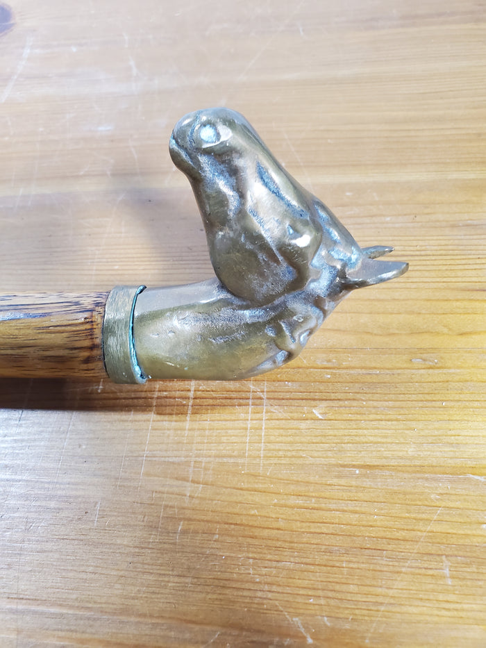Fire Poker with Brass Horse Head Handle