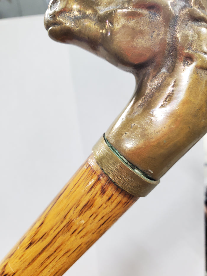 Fire Poker with Brass Horse Head Handle