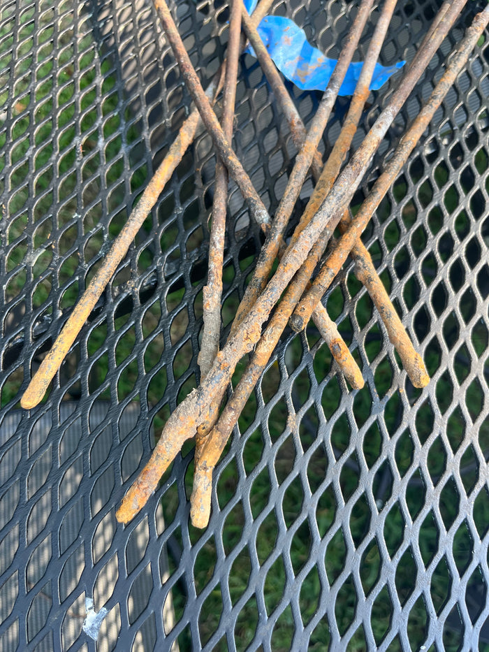Fleur de Lis Cast Iron Garden Stakes, set of 9