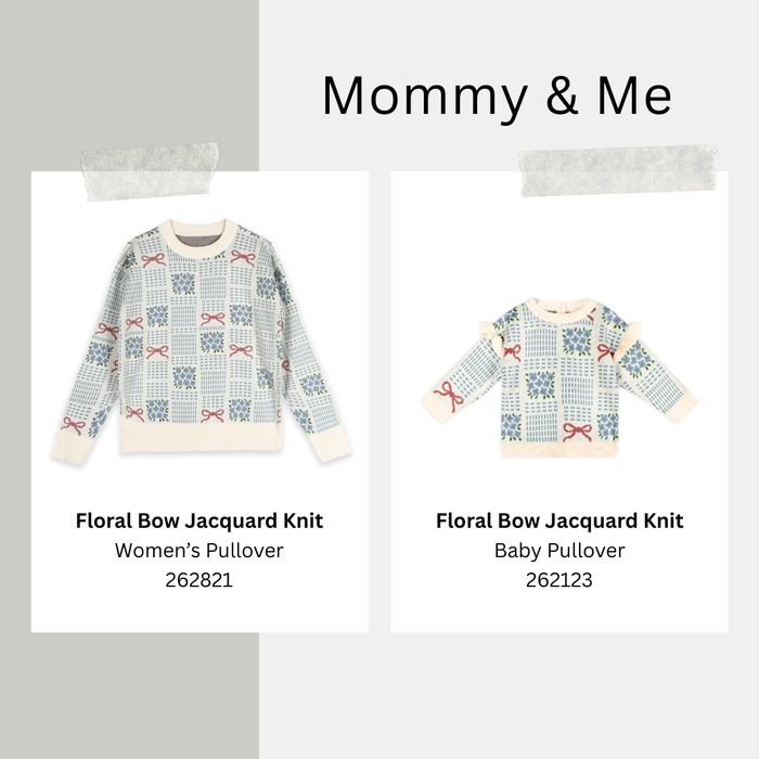 Matching Floral Bow Pullovers for Mommy and Baby by Viverano