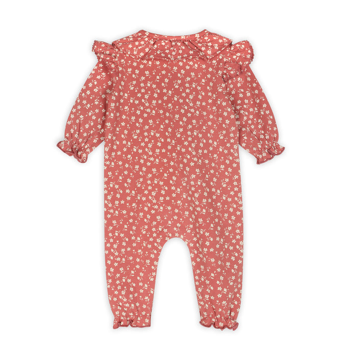 Floral Smocked Baby Jumpsuit (Organic Cotton)