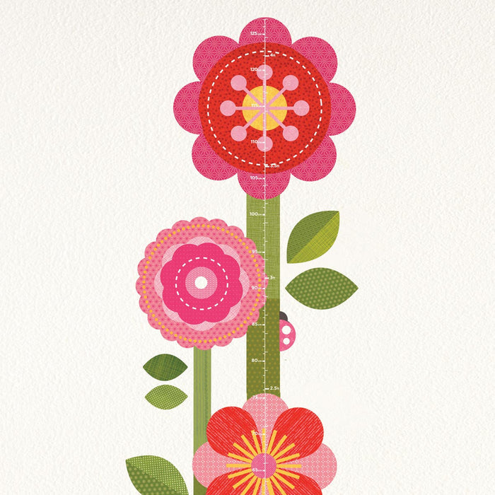 Flower Growth Chart Wall Decal