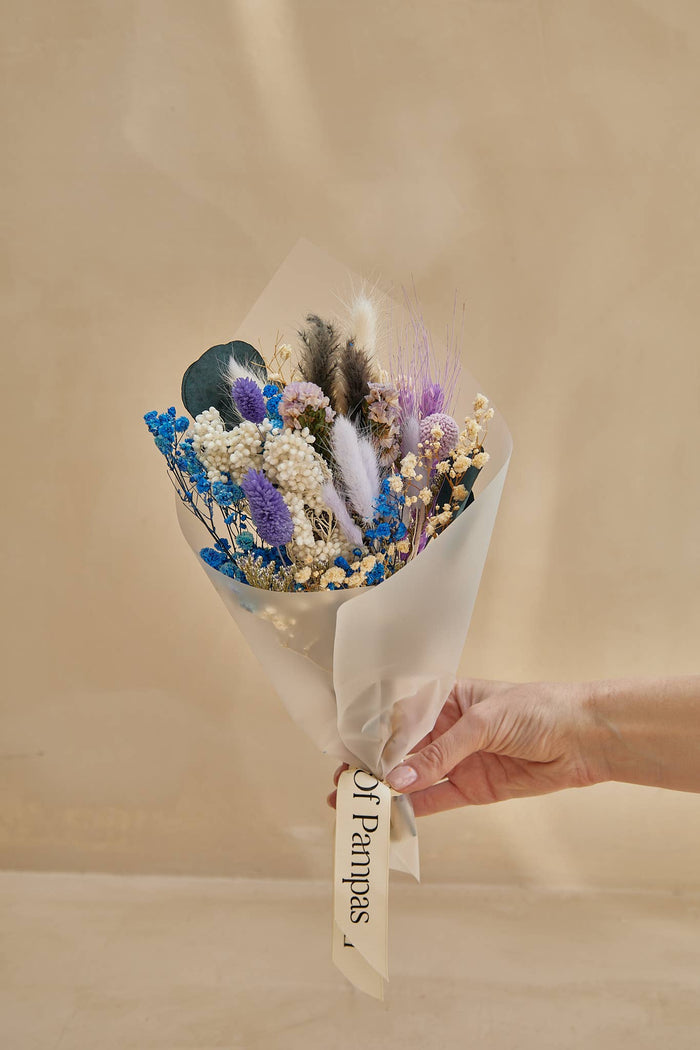 For Love Of Pampas - Small Dried Flower Bouquets - Blue