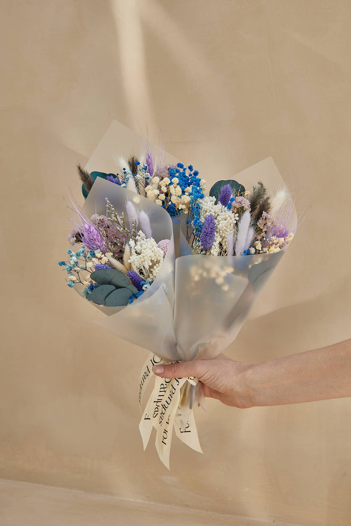 For Love Of Pampas - Small Dried Flower Bouquets - Blue