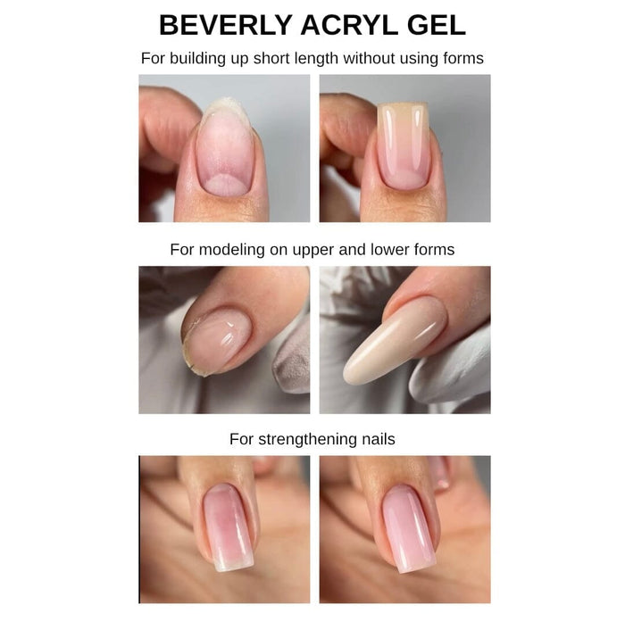 F.O.X Acrygel (Polygel) Beverly 001 milky, 30 ml Acryl Gel F.O.X