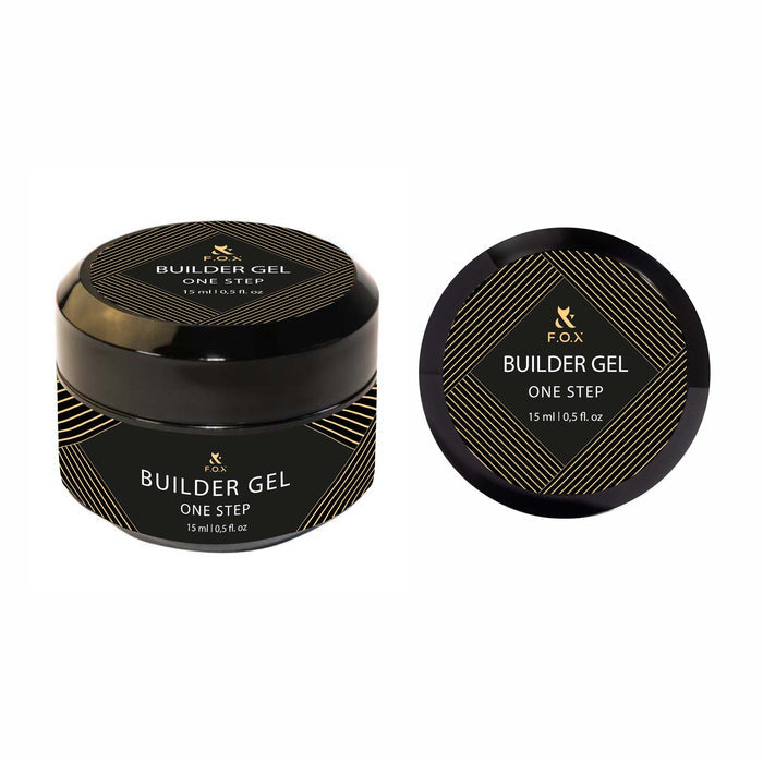 F.O.X Builder Gel (thick viscosity One-Phase Gel) Clear One Step, 15 ml builder gel F.O.X