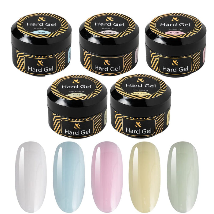 F.O.X Hard Gel Color Set 2.0 of 5, 15 ml Bulk sets F.O.X