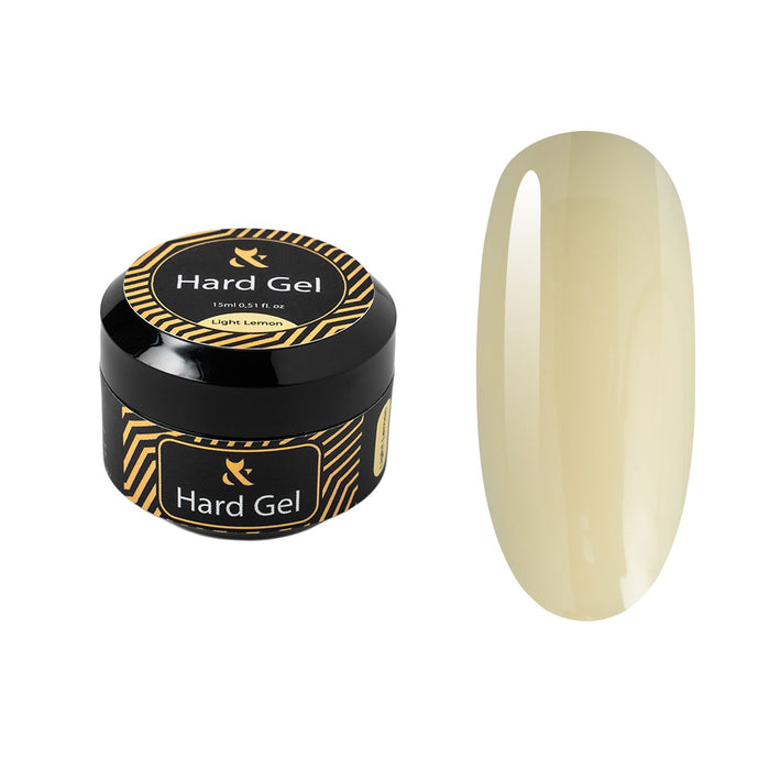 F.O.X Hard Gel Light Lemon, 15 ml builder gel F.O.X