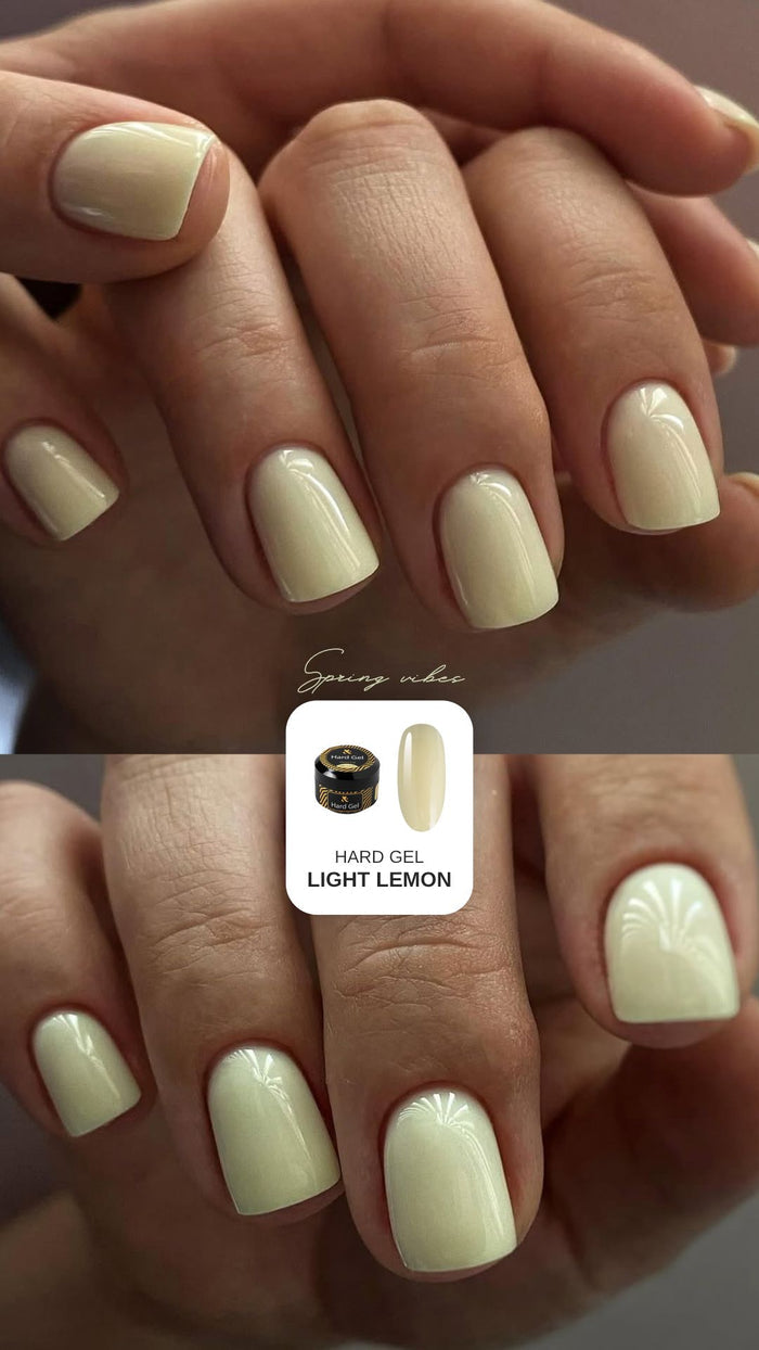 F.O.X Hard Gel Light Lemon, 15 ml builder gel F.O.X
