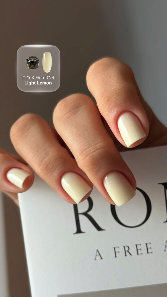 F.O.X Hard Gel Light Lemon, 15 ml builder gel F.O.X