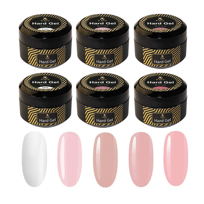 F.O.X Hard Gel – Set of 6, 30 ml Bulk sets F.O.X