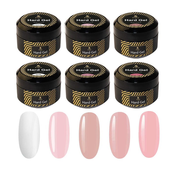 F.O.X Hard Gel – Set of 6, 50 ml Bulk sets F.O.X